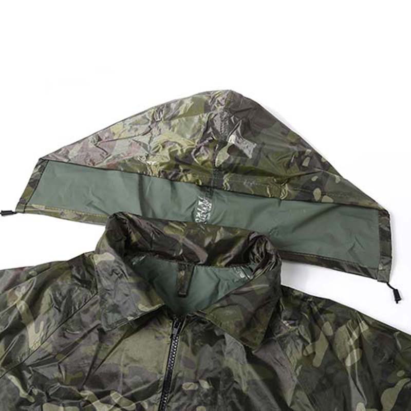 Woodland hoodie style military raincoat