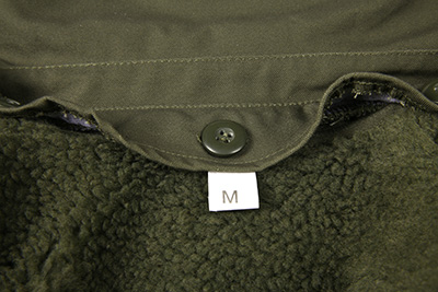 Army green winter fleece overcoat