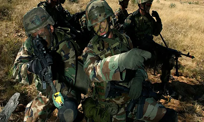 Military jungle camo uniform