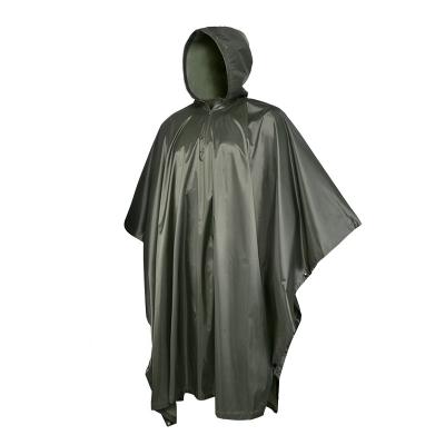 Waterproof coating army military raincoat poncho