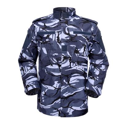 Blue camouflage ACU combat uniform