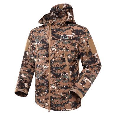 Multi camouflage army winter jacket for training