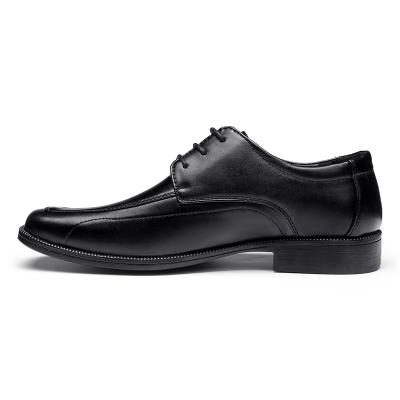 Black genuine leather business shoes