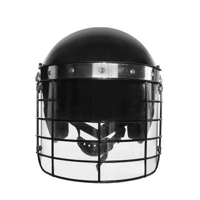 Black anti riot police helmet