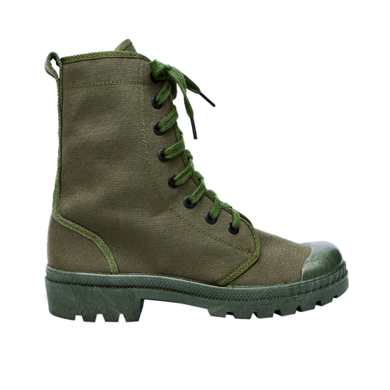 Army green canvas canvas boots