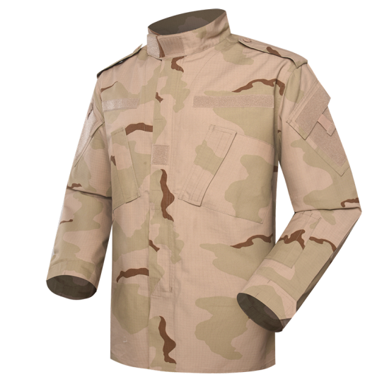 Desert camouflage military uniform