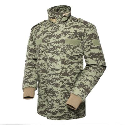 Digital camouflage military winter fleece jacket