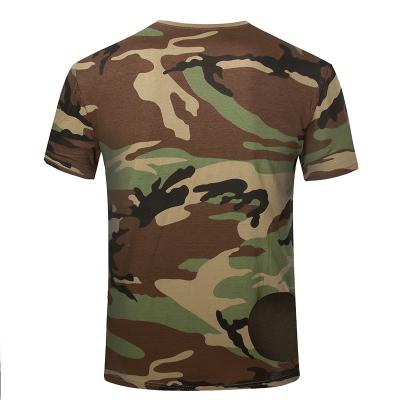Military woodland camo short sleeve T shirt