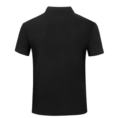 Military black cotton short sleeves polo shirt