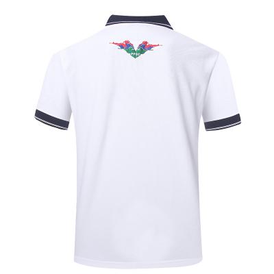 Military white cotton short sleeves polo shirt