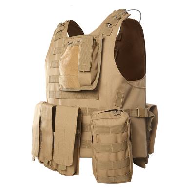 Khaki Color Military Army Police Security Tactical Vest with Pouches