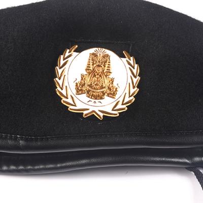 Wool Army Beret Cotton Lining Military Cap Beret with Badge