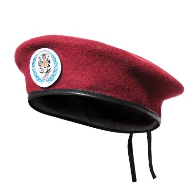 Red High Quality Wool Army Military Beret