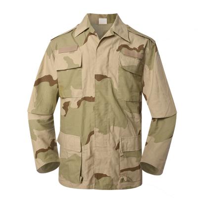 Desert camouflage military uniform