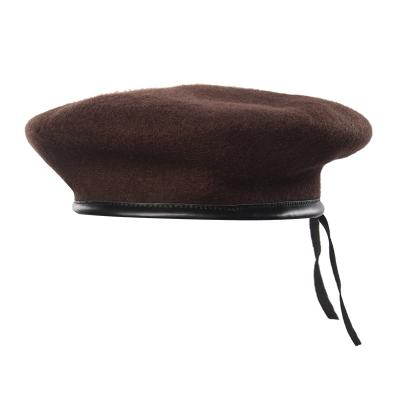 Adjustable wool army military beret