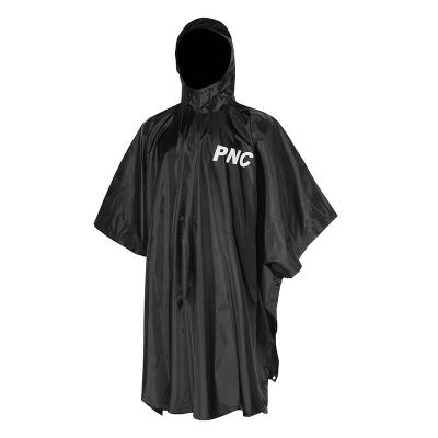 Black waterproof coating police military raincoat poncho